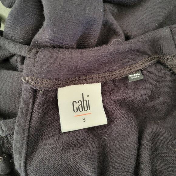 CAbi Downtown Jumpsuit Black V Neck Stretch Jersey Cap Sleeves Women Small - Picture 11 of 13